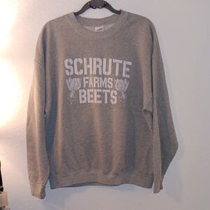 Gildan Gray Sweatshirt - Schrute Farms Beets